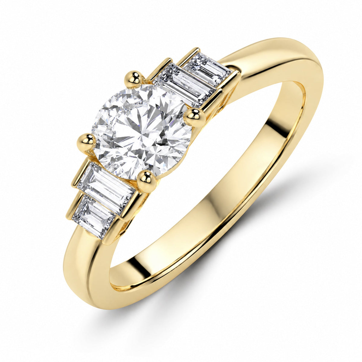 18ct Yellow Gold 1.50ct Round Lab Grown Diamond 'Rebecca' Ring
