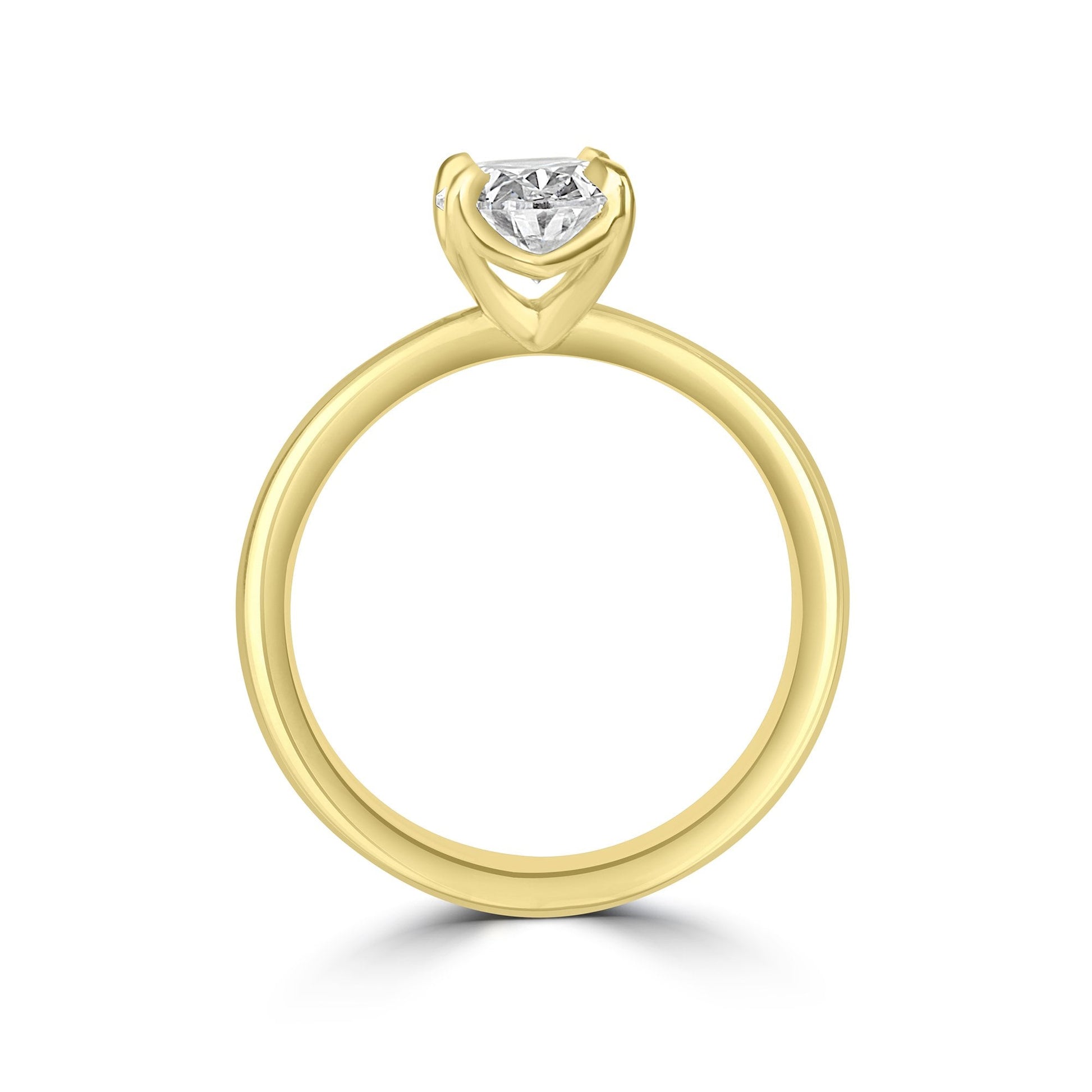 18ct Yellow Gold 1.58ct Oval Lab Grown Diamond Talon Claw Soliatire 'Rosa' Ring