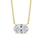 18ct Yellow Gold 2ct Oval Lab Grown Diamond Necklace