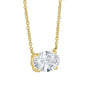 18ct Yellow Gold 2ct Oval Lab Grown Diamond Necklace