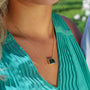 18ct Yellow Gold 7.22ct Octagonal Green Tourmaline Necklace