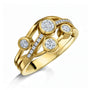18ct Yellow Gold Cascata Three Band Fancy Diamond Ring