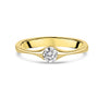 18ct Yellow Gold Diamond Half Rub Over Pre-Owned Solitaire Ring