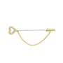 18ct Yellow Gold Diamond Heart Pre-Owned Stick Pin
