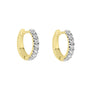 18ct Yellow Gold Diamond Huggie Hoop Earrings