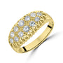 18ct Yellow Gold Double Row Vintage Style Diamond Pre-Owned Ring