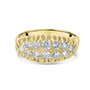 18ct Yellow Gold Double Row Vintage Style Diamond Pre-Owned Ring