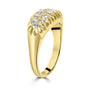 18ct Yellow Gold Double Row Vintage Style Diamond Pre-Owned Ring