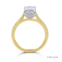 18ct Yellow Gold Emerald Cut Lab Grown Diamond Solitaire Engagement Ring