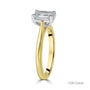 18ct Yellow Gold Emerald Cut Lab Grown Diamond Solitaire Engagement Ring