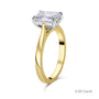 18ct Yellow Gold Emerald Cut Lab Grown Diamond Solitaire Engagement Ring