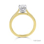 18ct Yellow Gold Oval Lab Grown Diamond Four Claw Solitaire Engagement Ring
