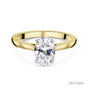 18ct Yellow Gold Oval Lab Grown Diamond Four Claw Solitaire Engagement Ring