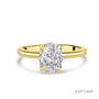 18ct Yellow Gold Oval Lab Grown Diamond Talon Claw Solitaire Engagement Ring