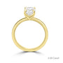 18ct Yellow Gold Oval Lab Grown Diamond Talon Claw Solitaire Engagement Ring