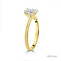 18ct Yellow Gold Oval Lab Grown Diamond Talon Claw Solitaire Engagement Ring