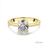 18ct Yellow Gold Oval Lab Grown Diamond Talon Claw Solitaire Engagement Ring