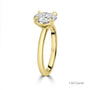 18ct Yellow Gold Oval Lab Grown Diamond Talon Claw Solitaire Engagement Ring