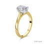 18ct Yellow Gold Oval Natural Diamond Four Claw Solitaire Engagement Ring