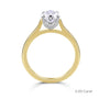 18ct Yellow Gold Oval Natural Diamond Four Claw Solitaire Engagement Ring