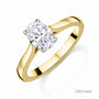 18ct Yellow Gold Oval Natural Diamond Four Claw Solitaire Engagement Ring
