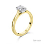 18ct Yellow Gold Oval Natural Diamond Four Claw Solitaire Engagement Ring