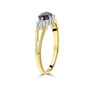 18ct Yellow Gold Oval Sapphire and White Stone Pre-Owned Ring