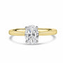 18ct Yellow Gold & Platinum 1.02ct Oval Diamond Solitaire Ring