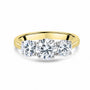 18ct Yellow Gold & Platinum 2.00ct Lab Grown Diamond Three Stone Engagement Ring