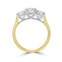 18ct Yellow Gold & Platinum 2.00ct Lab Grown Diamond Three Stone Engagement Ring