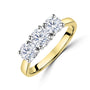 18ct Yellow Gold & Platinum 3 Stone RBC Engagement Ring