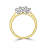 18ct Yellow Gold Platinum Radiant Cut Diamond Total 1.12ct Ring
