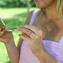 18ct Yellow Gold, Ridge Detail, Flush Set Pink Oval Spinel Dress Ring