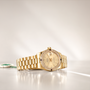 18ct Yellow Gold Rolex Datejust Diamond Dial Watch With President Bracelet