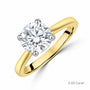 18ct Yellow Gold Round Brilliant Cut Lab Grown Diamond High Set Solitaire Engagement Ring