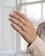 18ct Yellow Gold Round Brilliant Cut Lab Grown Diamond High Set Solitaire Engagement Ring