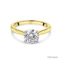 18ct Yellow Gold Round Brilliant Cut Lab Grown Diamond High Set Solitaire Engagement Ring