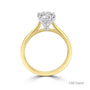 18ct Yellow Gold Round Brilliant Cut Lab Grown Diamond High Set Solitaire Engagement Ring