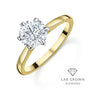 18ct Yellow Gold Round Brilliant Cut Lab Grown Diamond Six Claw Solitaire Engagement Ring