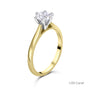 18ct Yellow Gold Round Brilliant Cut Natural Diamond Six Claw Solitaire Engagement Ring