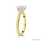 18ct Yellow Gold Round Brilliant Cut Natural Diamond Solitaire Engagement Ring