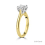 18ct Yellow Gold Round Brilliant Cut Natural Diamond Solitaire Engagement Ring