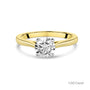 18ct Yellow Gold Round Brilliant Cut Natural Diamond Solitaire Engagement Ring