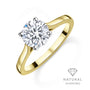 18ct Yellow Gold Round Brilliant Cut Natural Diamond Solitaire Engagement Ring