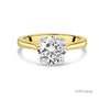 18ct Yellow Gold Round Brilliant Cut Natural Diamond Solitaire Engagement Ring