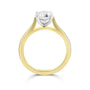 18ct Yellow Gold Round Brilliant Cut Natural Diamond Solitaire Engagement Ring