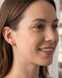 18ct Yellow Gold Ruby and Diamond Hinged Huggie Hoop Earrings