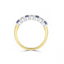 18ct Yellow Gold Sapphire 0.51ct and Diamond 0.34ct Total Seven Stone Ring
