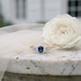 18ct Yellow Gold Sapphire and Diamond Three Stone Pre-Owned Ring
