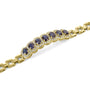 18ct Yellow Gold Seven Oval Sapphire & Diamond Pre Owned Bracelet